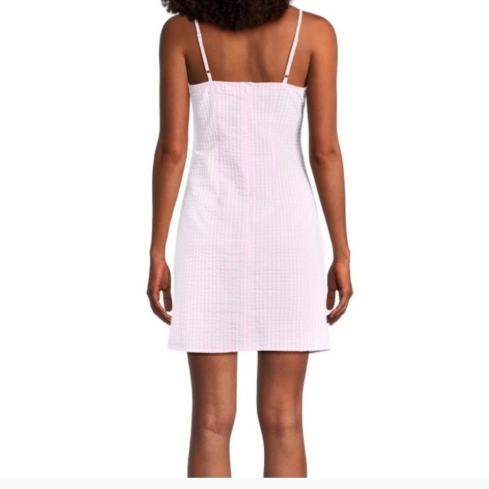 No Boundaries Pink Gingham Mini Dress Juniors L 11-13 Cottagecore - Picture 3 of 10
